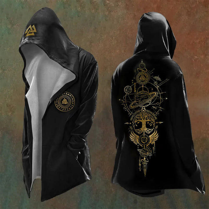 WorldNorse Yggdrasil Keltischer Knoten Planet Kapuzenjacke - US/UK/AU48, EU58 (4XL) - image 0