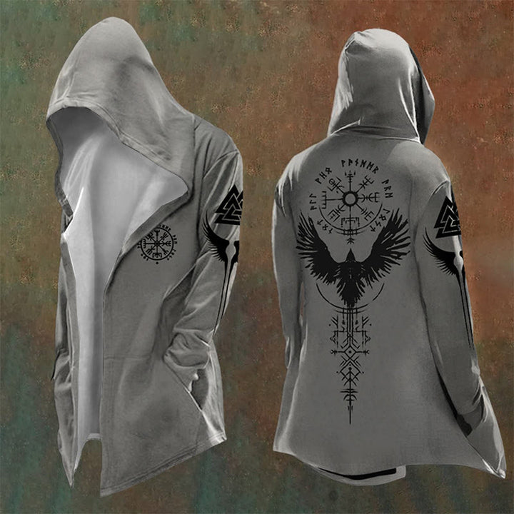 WorldNorse Raven Vegvisir Totem Kapuzenjacke - US/UK/AU48, EU58 (4XL) - image 0