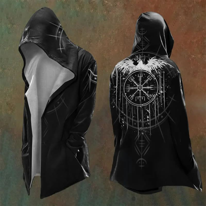 WorldNorse Wikinger Vegvisir Raven Kapuzenjacke  - US/UK/AU48, EU58 (4XL) - image 0