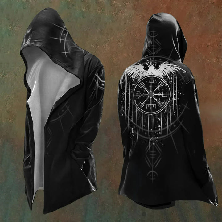 WorldNorse Wikinger Vegvisir Raven Kapuzenjacke  - US/UK/AU48, EU58 (4XL) - image 0