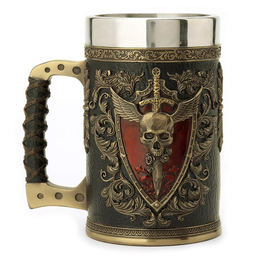 WorldNorse Gothic Totenkopf-Flügelschwert-Becher - image 5