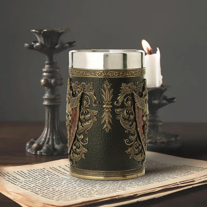 WorldNorse Gothic Totenkopf-Flügelschwert-Becher - image 2