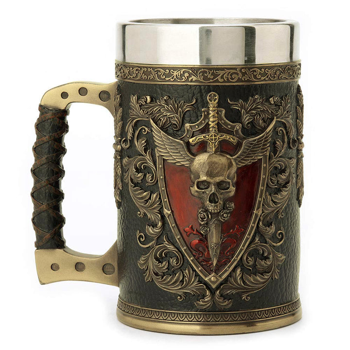 WorldNorse Gothic Totenkopf-Flügelschwert-Becher - image 5