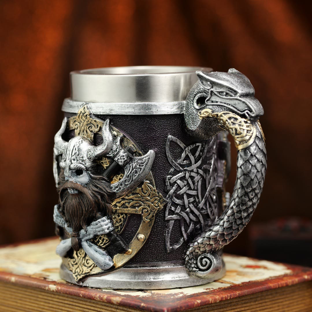 WorldNorse Wikinger Axt Nordischer Drache Becher - image 5