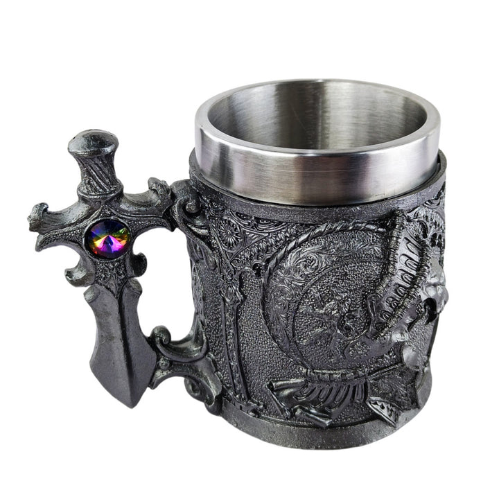WorldNorse Gothic Dragon Handled Knight Emblem Mug - Samurai und Schwert - image 5