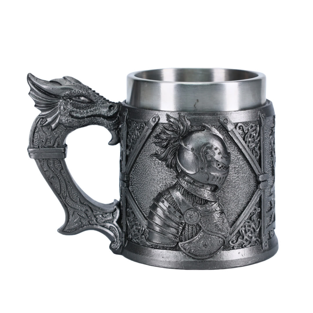 WorldNorse Gothic Dragon Handled Knight Emblem Mug - image 3