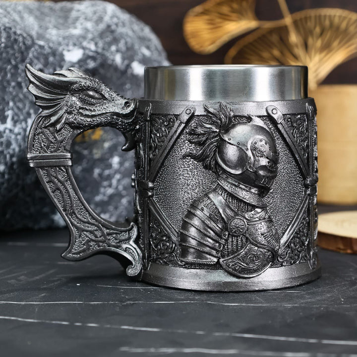 WorldNorse Gothic Dragon Handled Knight Emblem Mug - Samurai und Drache - image 0