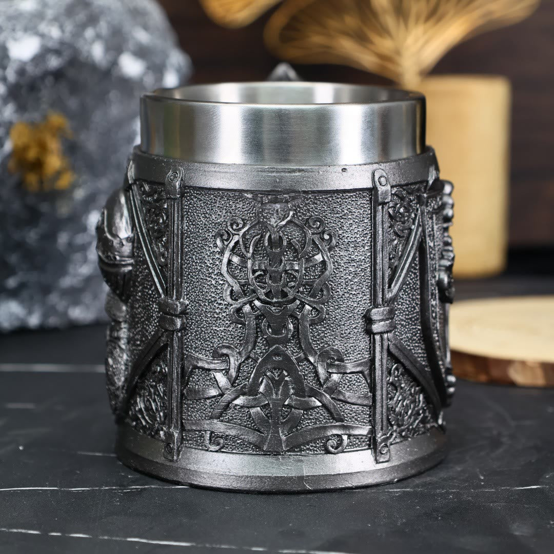 WorldNorse Gothic Dragon Handled Knight Emblem Mug - image 2