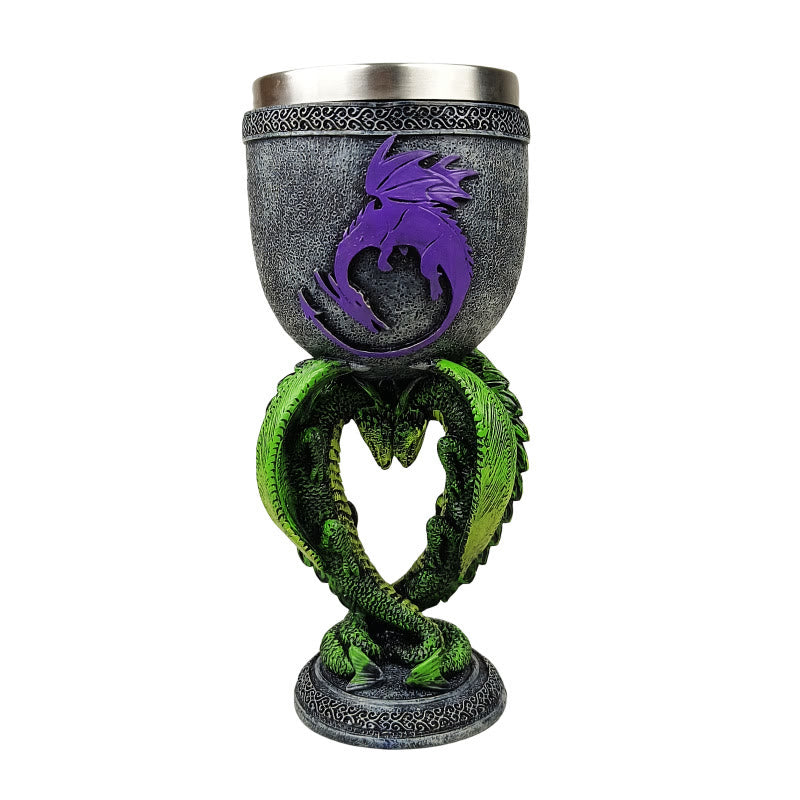 WorldNorse Mythischer lila Drache grüner Schlangenbecher - image 4