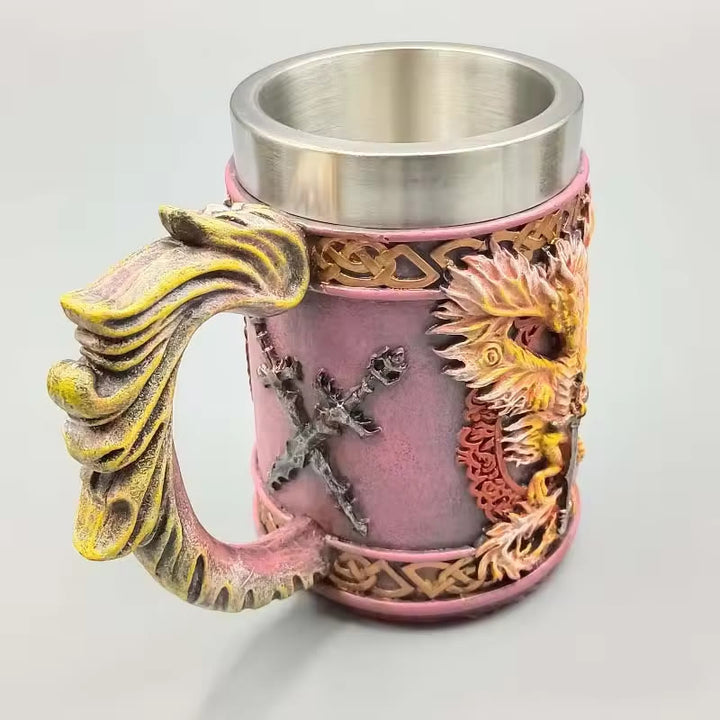 WorldNorse Winged Dragon Encrusted Sword Mug - image 3