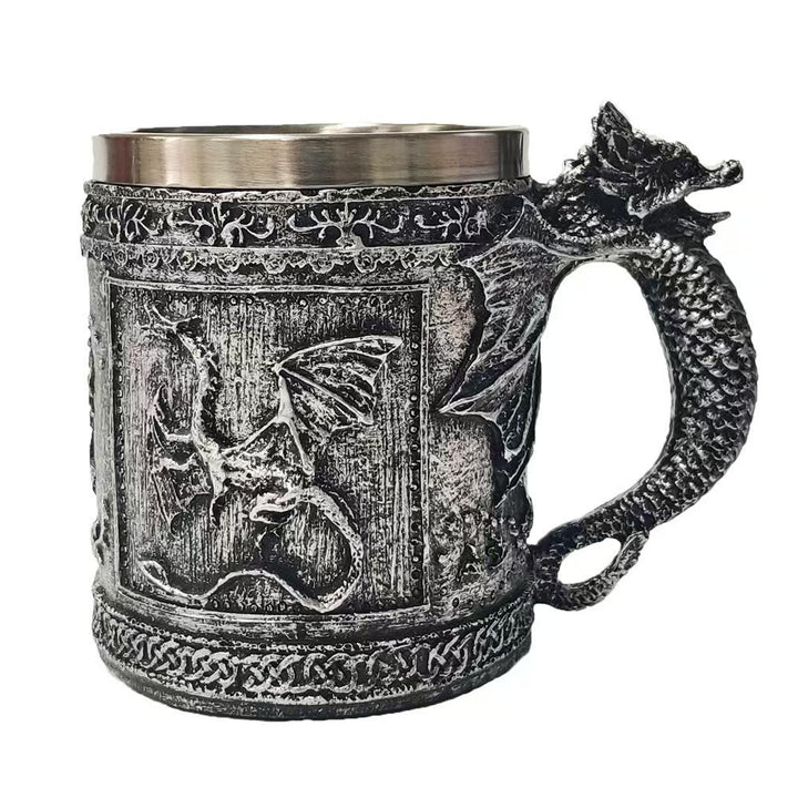 WorldNorse Drachenverzierte geflügelte Schlangen-Tasse - image 4