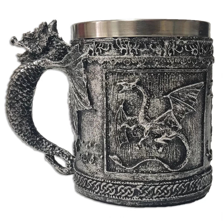 WorldNorse Drachenverzierte geflügelte Schlangen-Tasse - image 3