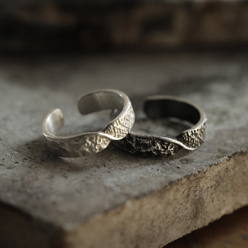 WorldNorse 999 Sterling Silber Robuster Ring mit Strassverzierungen und gedrehter Optik - image 4