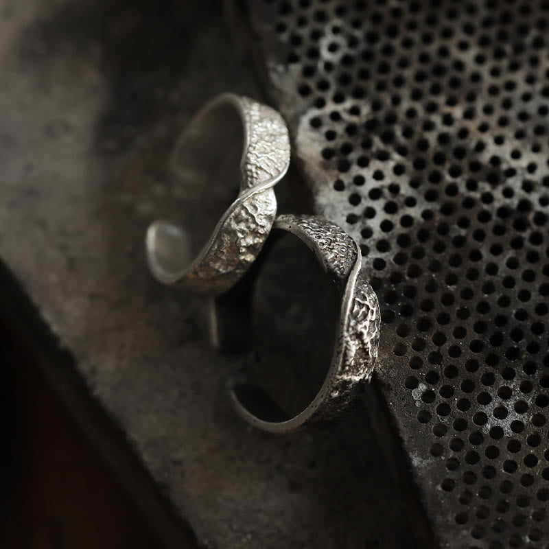 WorldNorse 999 Sterling Silber Robuster Ring mit Strassverzierungen und gedrehter Optik - image 5