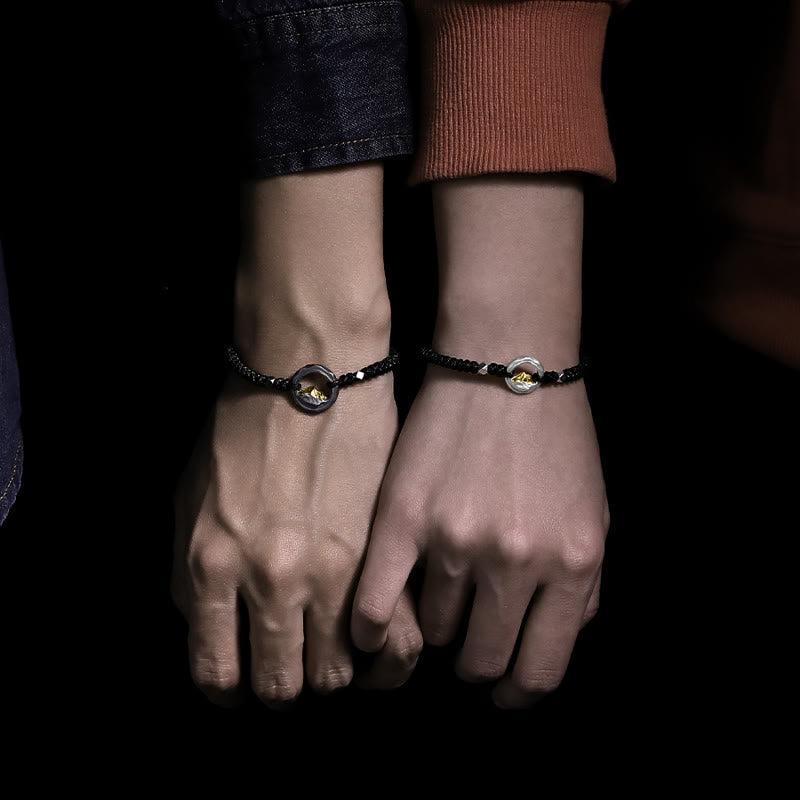 WorldNorse Handgefertigtes Armband aus 999er Silber, handgefertigt aus geflochtenem Seil und mit Kontrastdetails - image 5