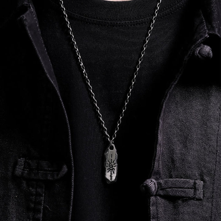 WorldNorse Handgefertigtes Halskette aus 999er Silber mit robustem Sonnensymbol, handgefertigt - image 6