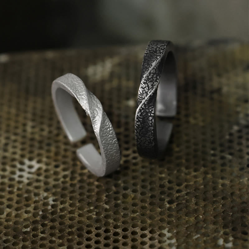 WorldNorse 999 Sterling Silber Handgefertigter Ring mit robuster, gedrehter Struktur - image 4