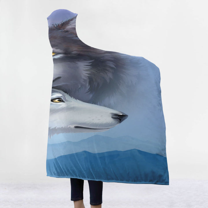 WorldNorse Celestial Blue Soft Haze Wolf Kapuzendecke - image 3
