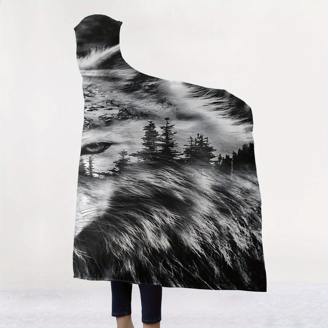 WorldNorse Mountainscape Pinewood Wolf Kapuzendecke - image 2