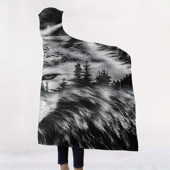 WorldNorse Mountainscape Pinewood Wolf Kapuzendecke - image 2