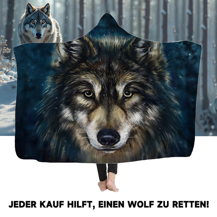 WorldNorse Sternennacht- Wolf Kapuzendecke - image 0