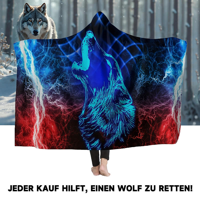 WorldNorse Sturm Heulender Wolf Kapuzendecke - image 0