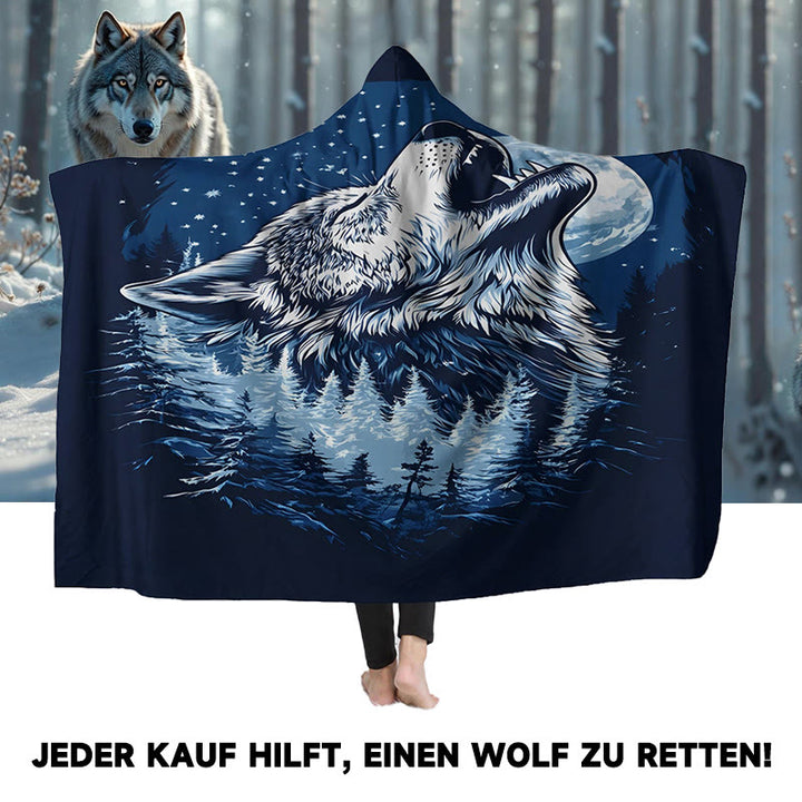 WorldNorse Sternenlicht Tundra Wolf Kapuzendecke - image 0