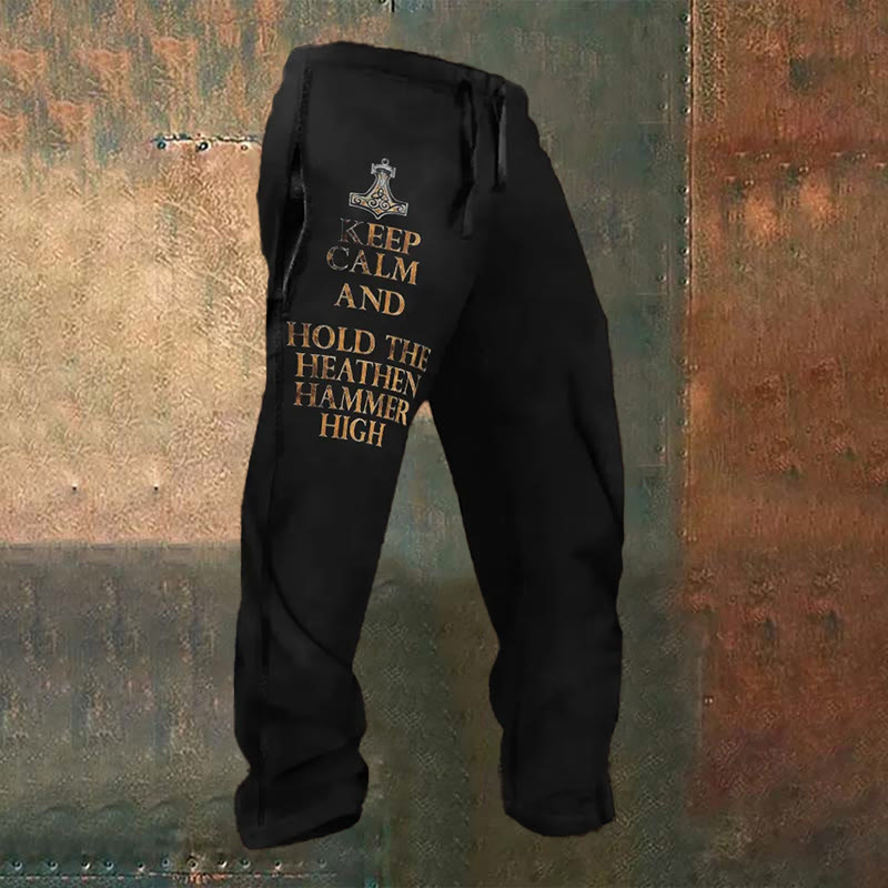 WorldNorse Mjölnir Keep Calm Emblem Jogginghose - US/UK/AU52, EU62 (6XL) - image 0