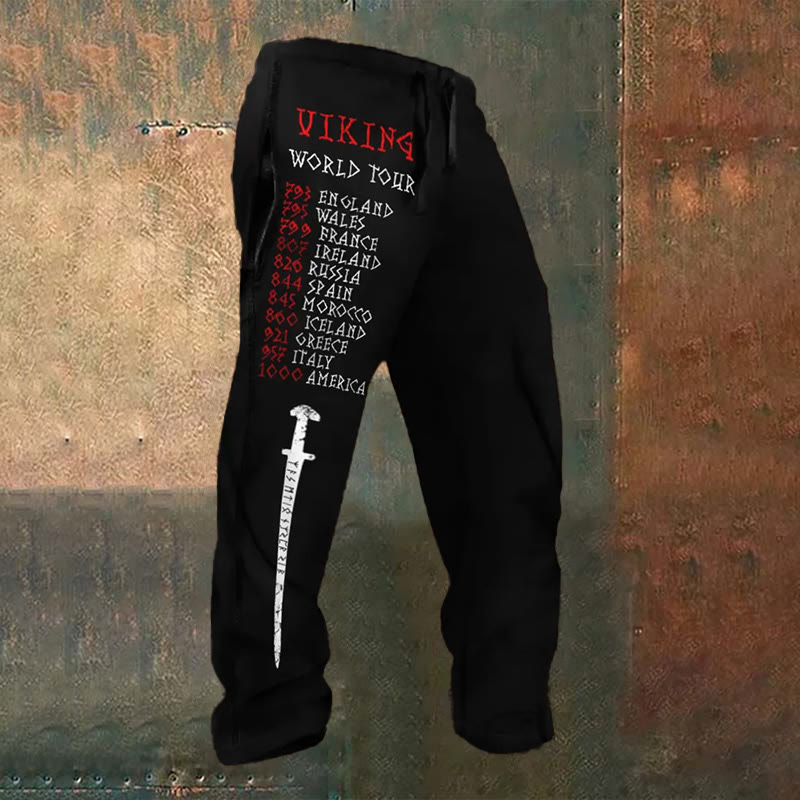 WorldNorse Viking Sword Rune Sweatpants - US/UK/AU52, EU62 (6XL) - image 0
