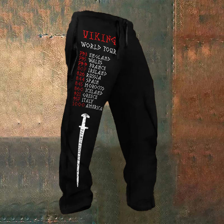 WorldNorse Viking Sword Rune Sweatpants - US/UK/AU52, EU62 (6XL) - image 0
