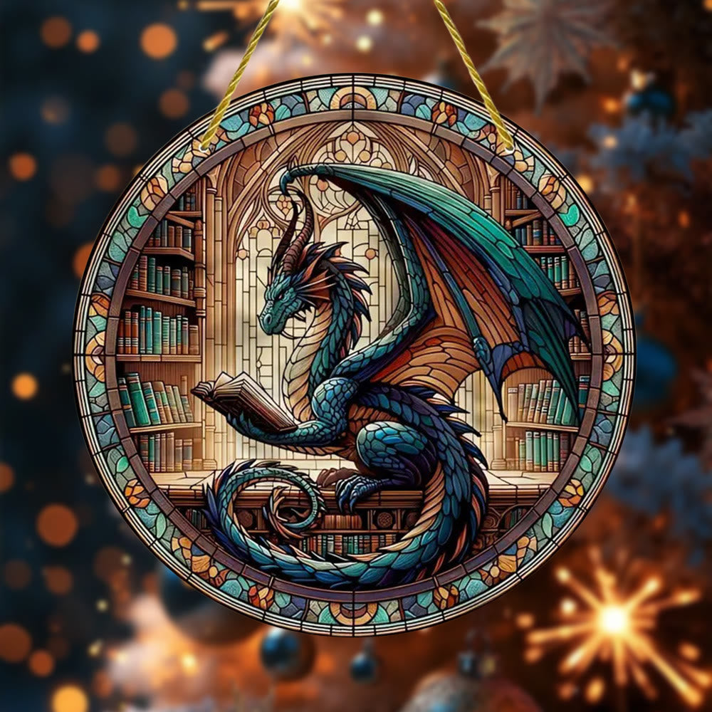 WorldNorse Buntglas-Drachennische Weihnachts-Hängeornament - image 1