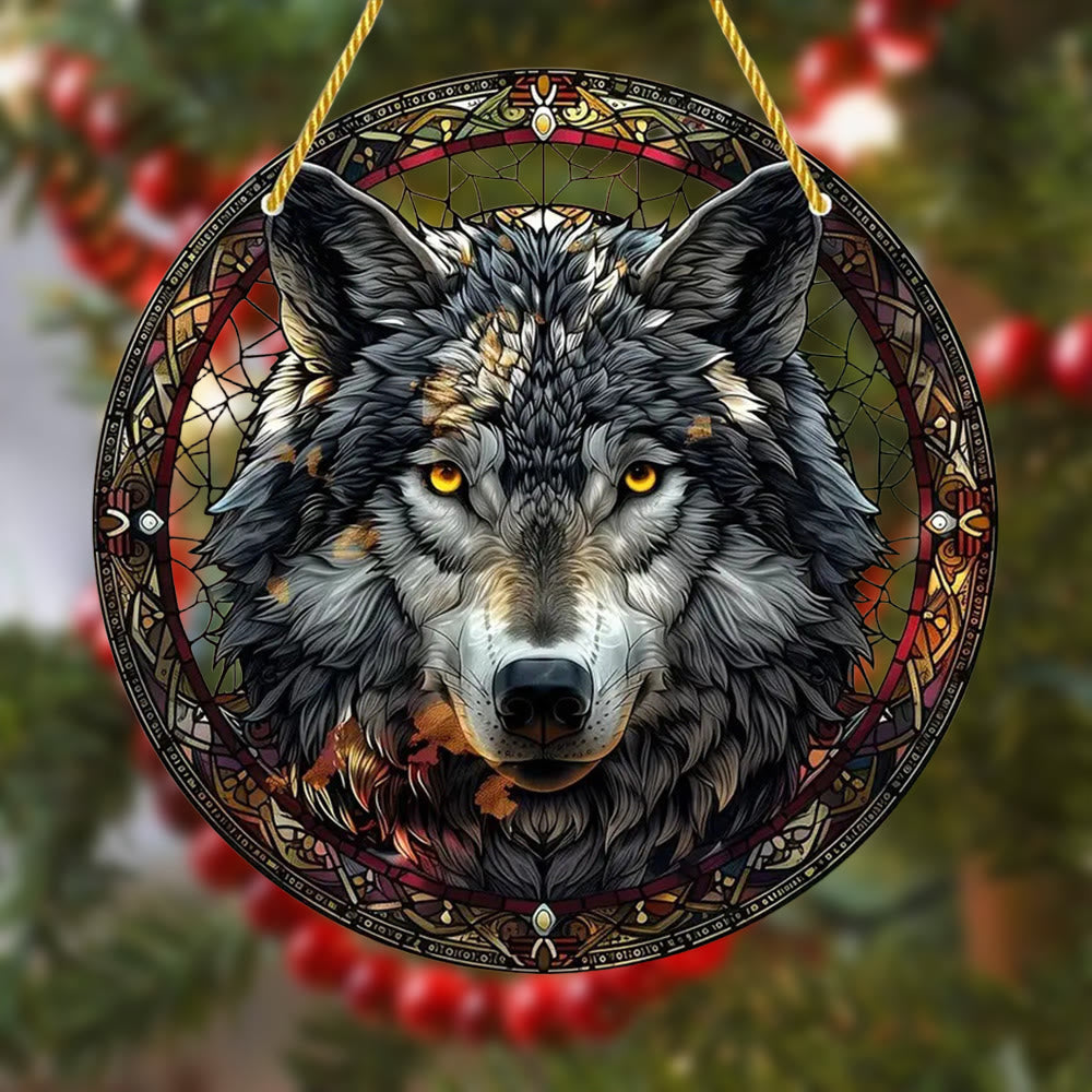 WorldNorse Wolf mit leuchtendem Auge, Weihnachtsschmuck zum Aufhängen - image 1