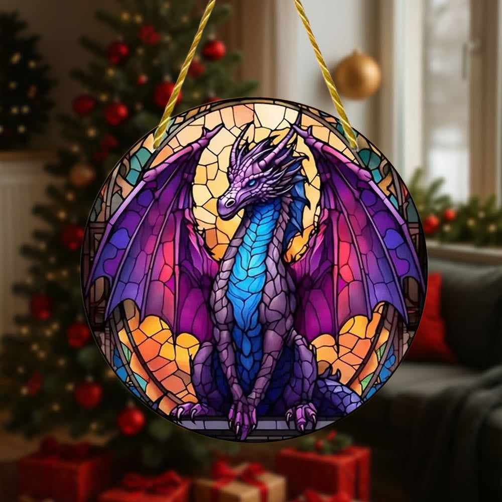 WorldNorse Violetter Drache mit hellen Schuppen – Weihnachtsschmuck zum Aufhängen - image 1