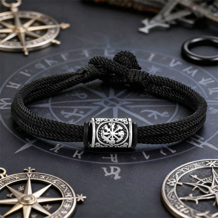 WorldNorse Viking Compass Runes Doppelsträngiges geflochtenes Armband - image 4