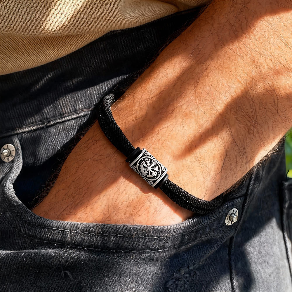 WorldNorse Viking Compass Runes Doppelsträngiges geflochtenes Armband - image 1