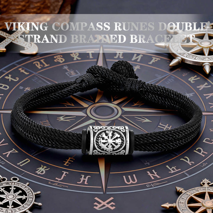 WorldNorse Viking Compass Runes Doppelsträngiges geflochtenes Armband - image 3