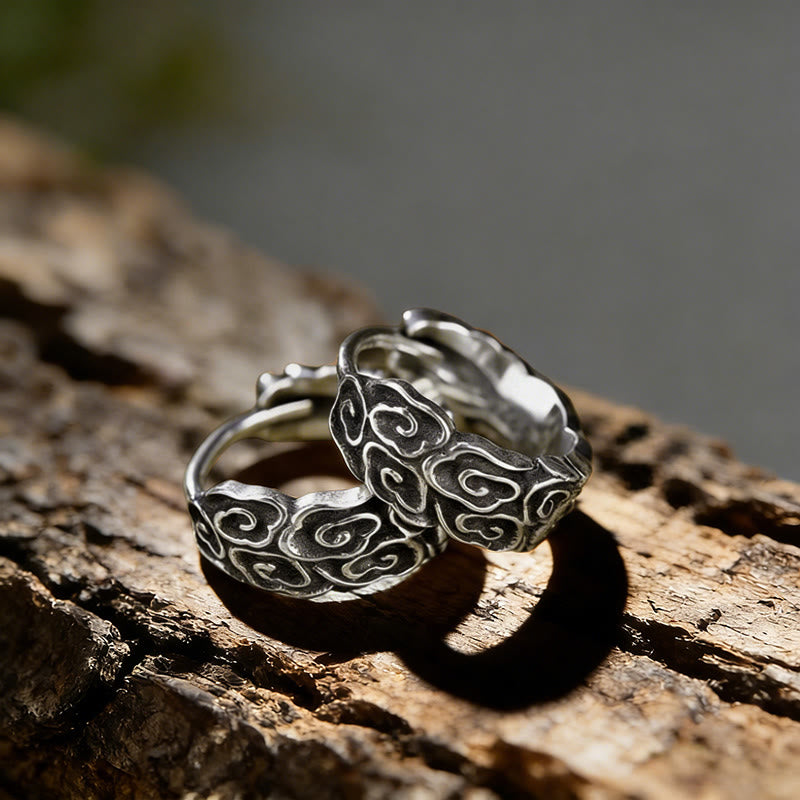 WorldNorse Ohrringe im Vintage-Stil mit geschnitzter Wolkenstruktur von - image 1