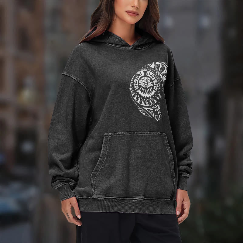 WorldNorse Kapuzenpullover mit aufwendigem Totenkopf-Muster - image 11