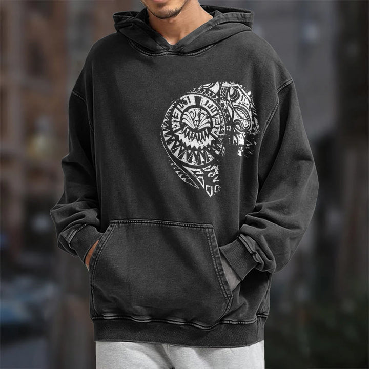 WorldNorse Kapuzenpullover mit aufwendigem Totenkopf-Muster - image 7