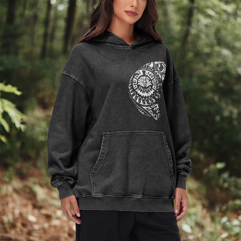 WorldNorse Kapuzenpullover mit aufwendigem Totenkopf-Muster - image 10