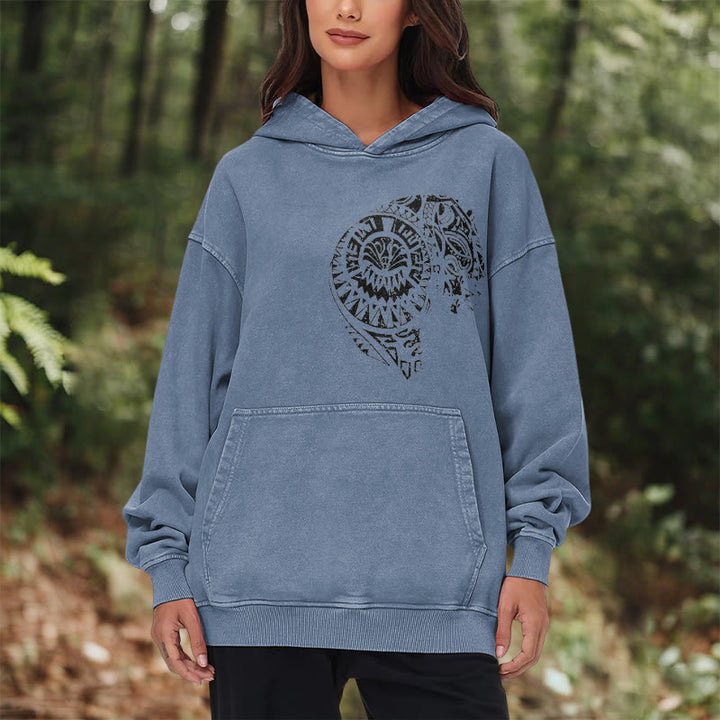 WorldNorse Kapuzenpullover mit aufwendigem Totenkopf-Muster - image 18