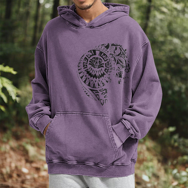 WorldNorse Kapuzenpullover mit aufwendigem Totenkopf-Muster - image 25