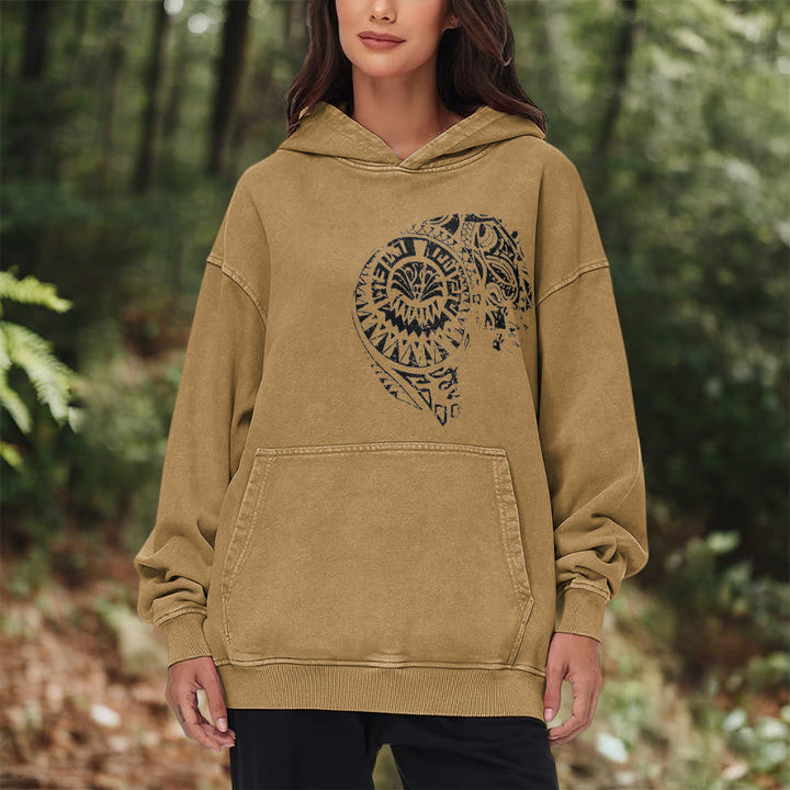 WorldNorse Kapuzenpullover mit aufwendigem Totenkopf-Muster - image 22