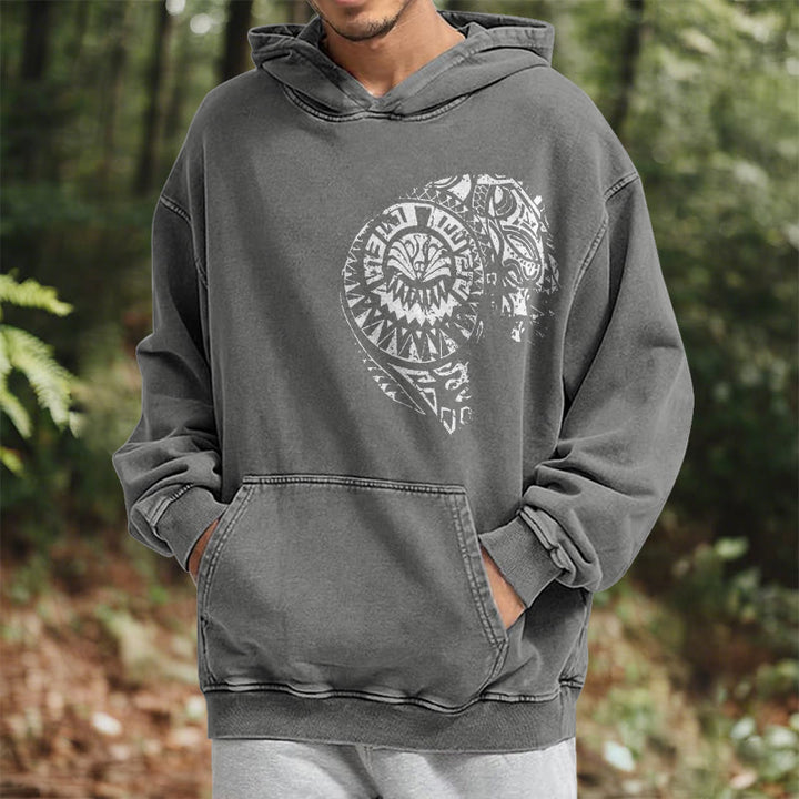 WorldNorse Kapuzenpullover mit aufwendigem Totenkopf-Muster - image 14