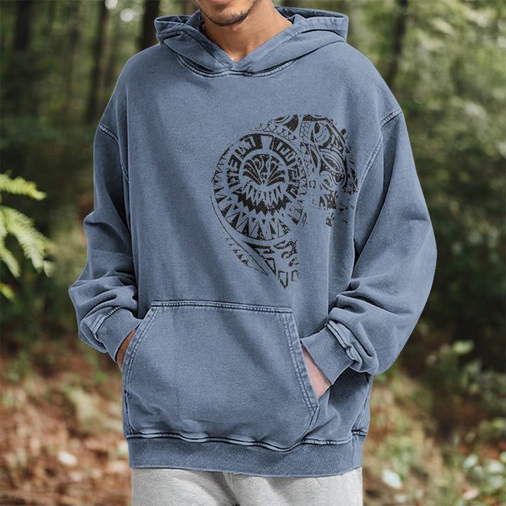 WorldNorse Kapuzenpullover mit aufwendigem Totenkopf-Muster - image 17