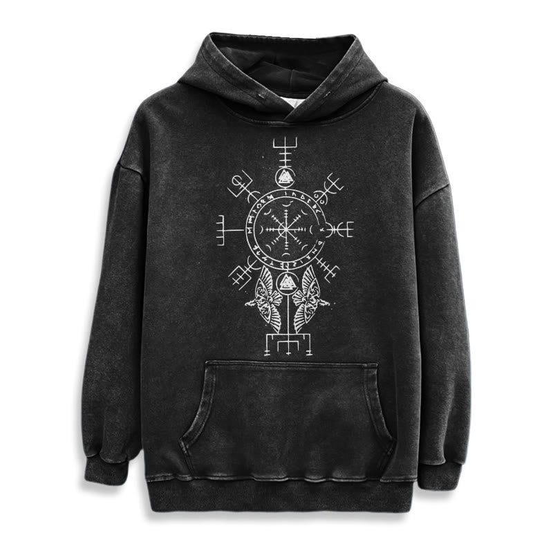 WorldNorse Rune der Helm der Ehrfurcht Raven -Hoodie - image 2