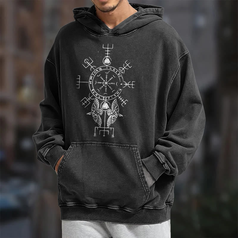 WorldNorse Rune der Helm der Ehrfurcht Raven -Hoodie - image 7