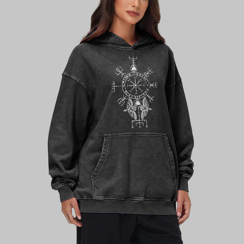 WorldNorse Rune der Helm der Ehrfurcht Raven -Hoodie - image 8