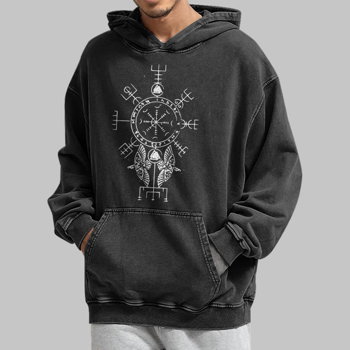 WorldNorse Rune der Helm der Ehrfurcht Raven -Hoodie - image 4