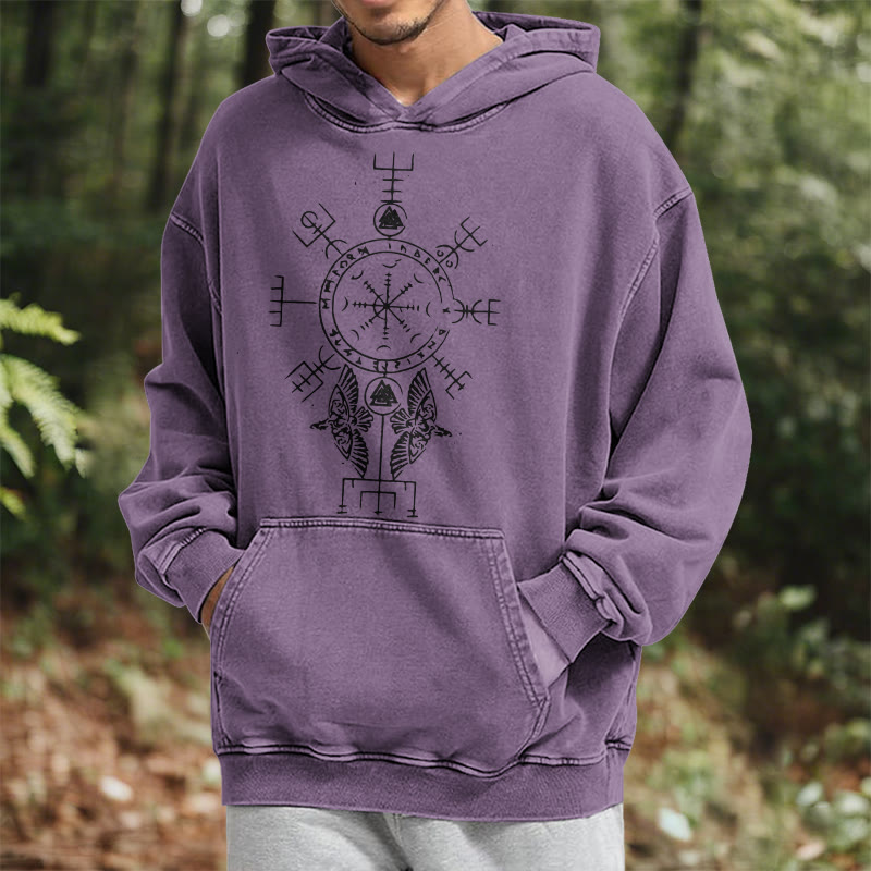 WorldNorse Rune der Helm der Ehrfurcht Raven -Hoodie - image 25